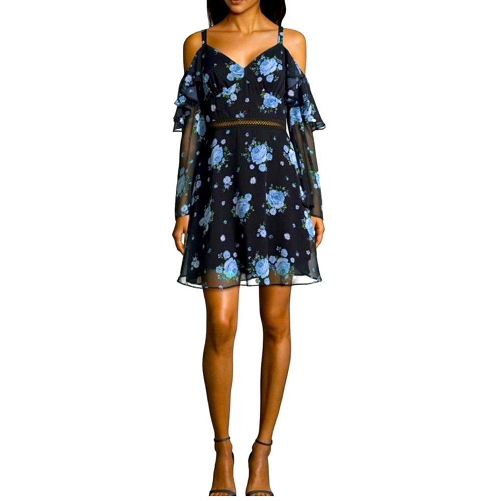 NWOT Disney Princess cold shoulder Cinderella dress with blue roses